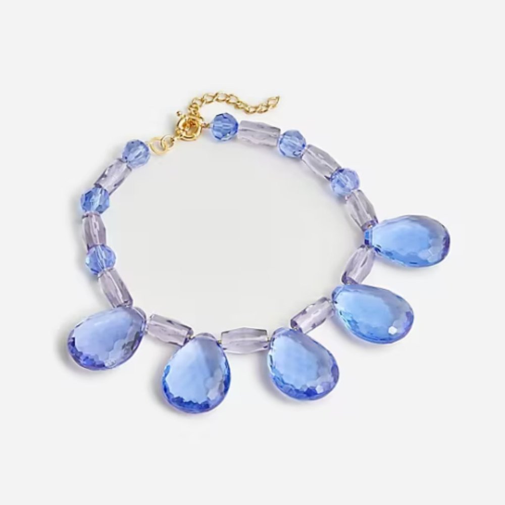 J.CREW Made-in-Italy faceted teardrop necklace new with tag